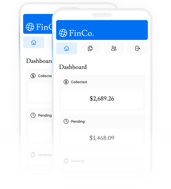 Screenshots of the Dashboard Project showing mobile version